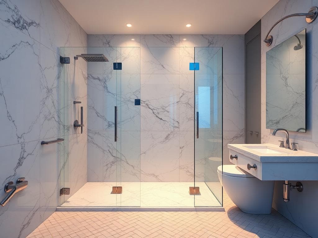 Hand-set tile that doesn't look like everyone else's bathroom.